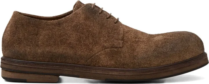 Lace-Up Suede Derby Shoes