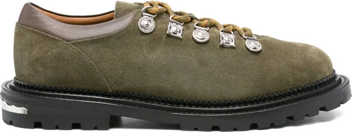 Lace-Up Suede Derby Shoes