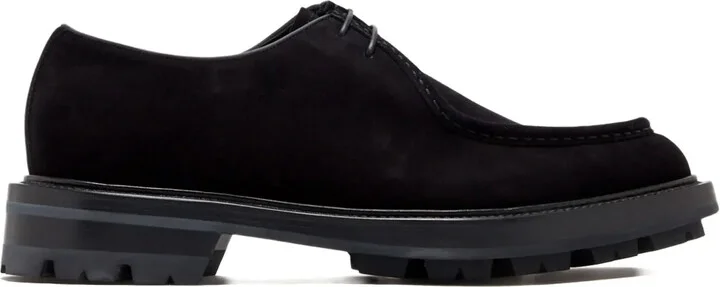 Lace-Up Suede Derby Shoes