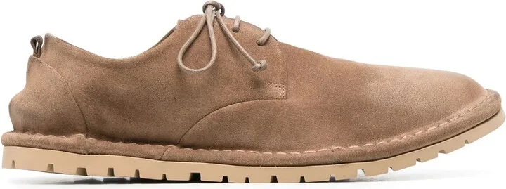 Lace-Up Suede Derby Shoes