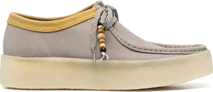 Lace-Up Suede Derby Shoes