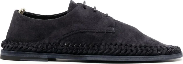 Lace-Up Suede Derby Shoes