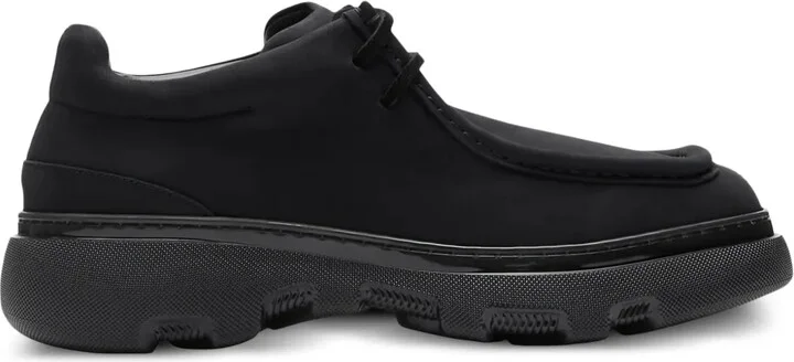 Lace-Up Suede Derby Shoes