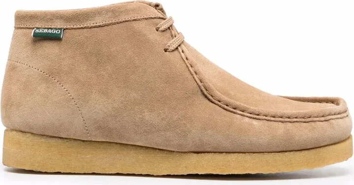 Lace-Up Suede Desert Boots