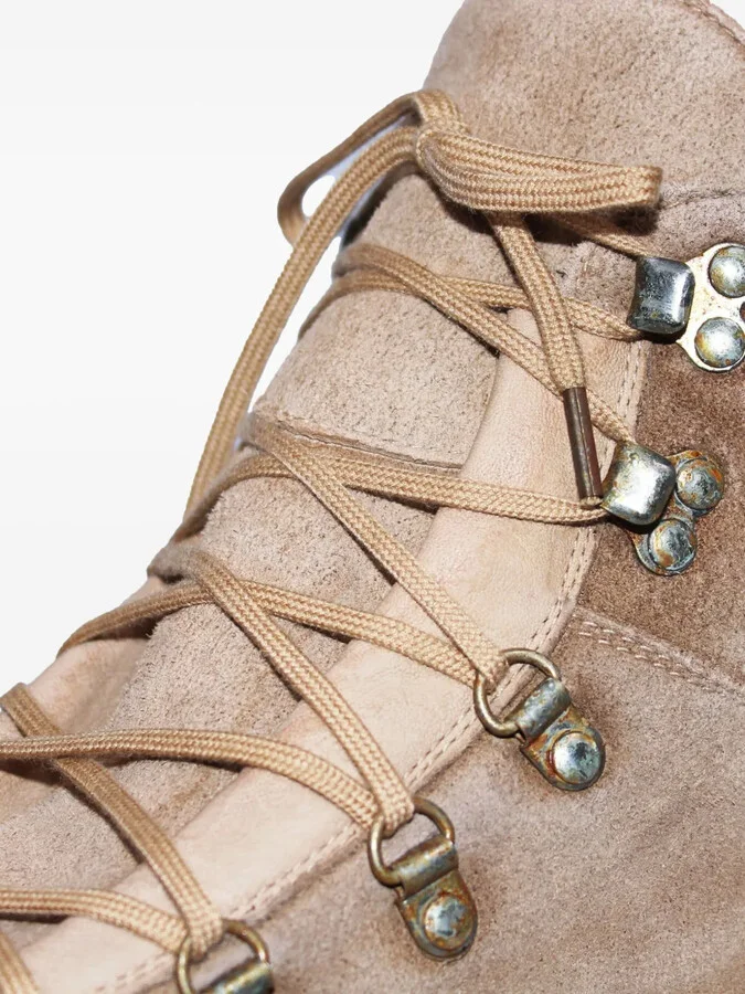 Lace-Up Suede Hiking Boots - Image 5