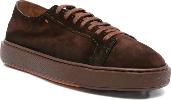 Lace-Up Suede-Leather Sneakers - Image 2