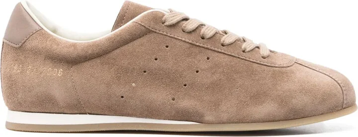 Lace-Up Suede-Leather Sneakers
