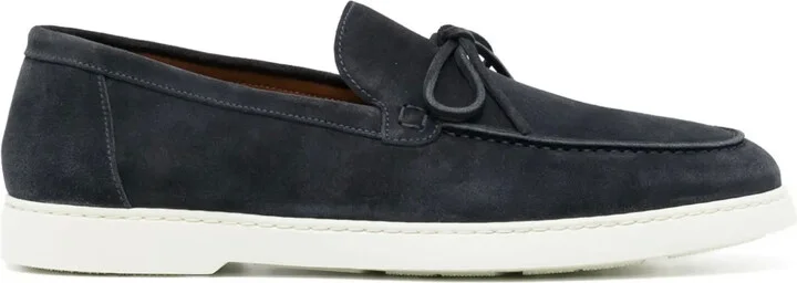 Lace-Up Suede Loafers