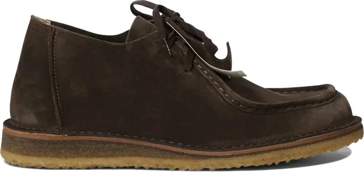 Lace-Up Suede Loafers