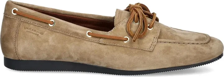 Lace-Up Suede Loafers