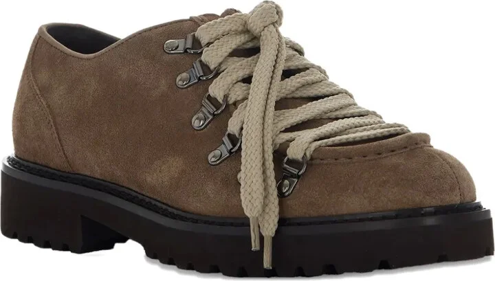 Lace-Up Suede Low-Top Boots - Image 2