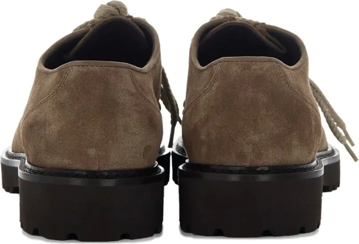 Lace-Up Suede Low-Top Boots - Image 3