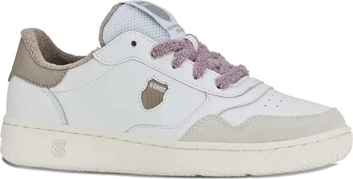 Lace-Up Suede-Panelled Sneakers