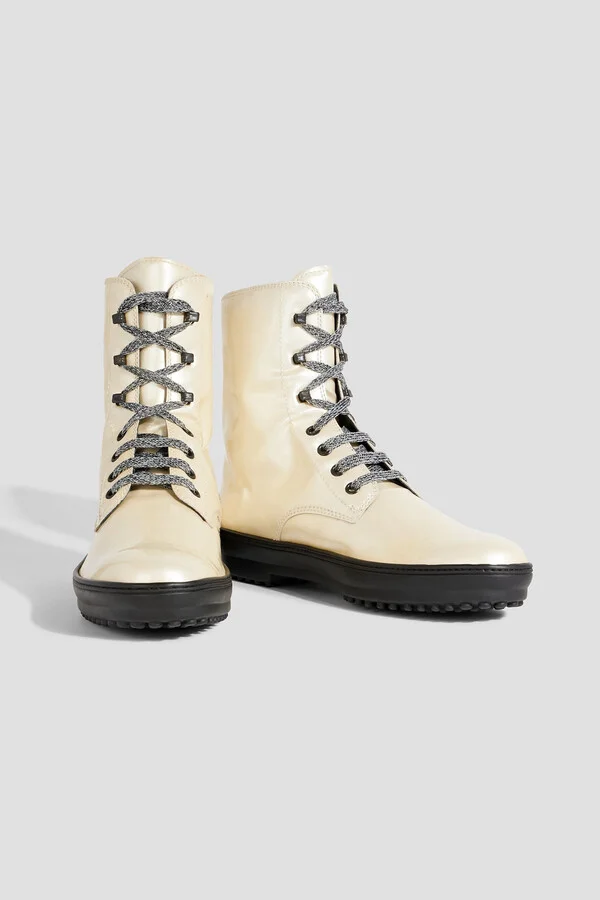 Lace-up vinyl ankle boots - Image 2