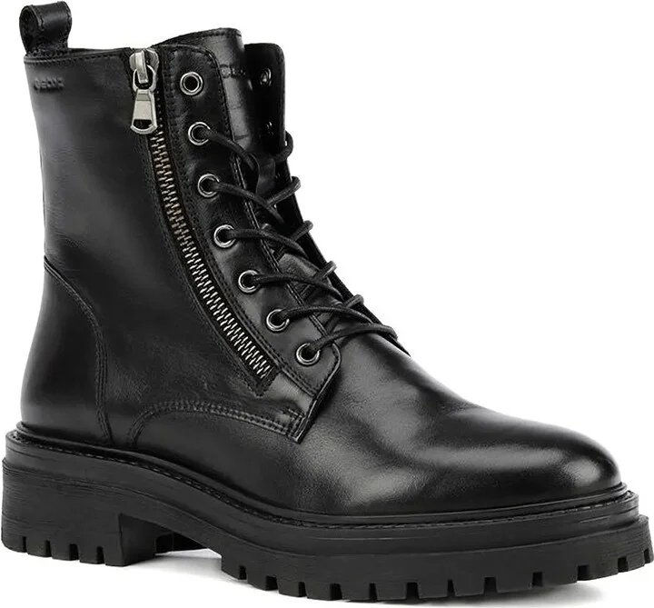 Lace-Up Zip Ankle Boots