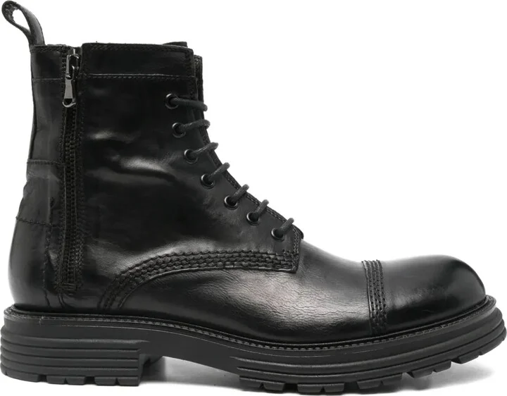 Lace-Up Zip Boots