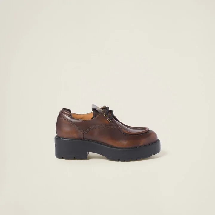 Laced fumé leather shoes - Image 2