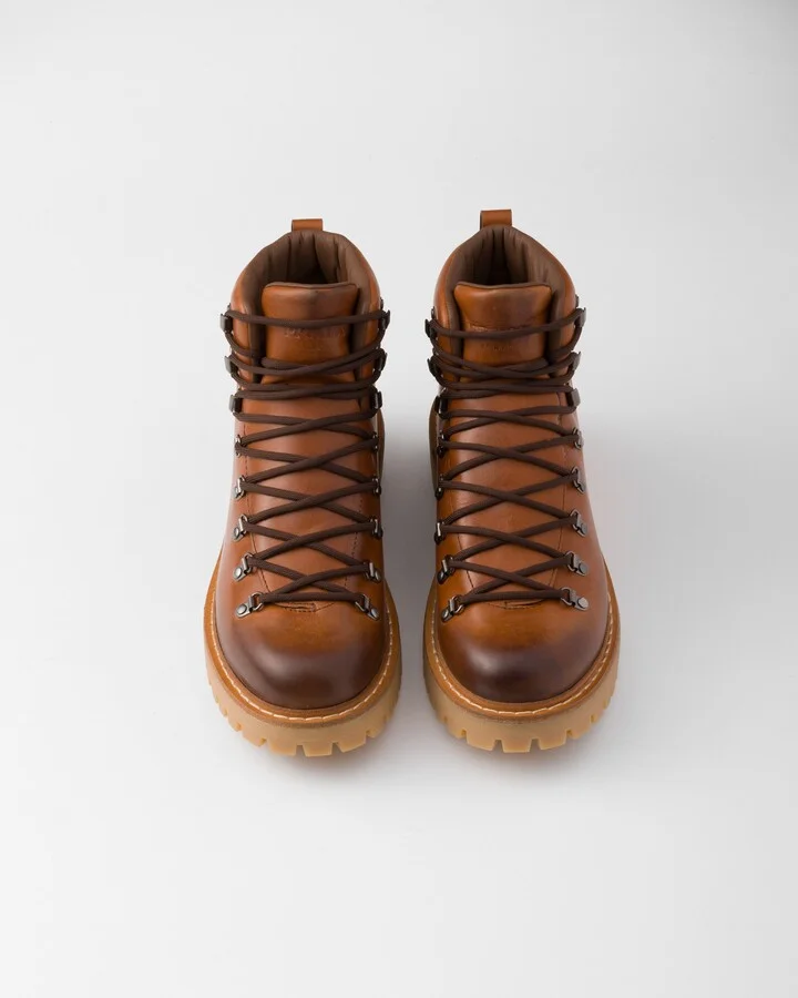 Laced leather booties - Image 4