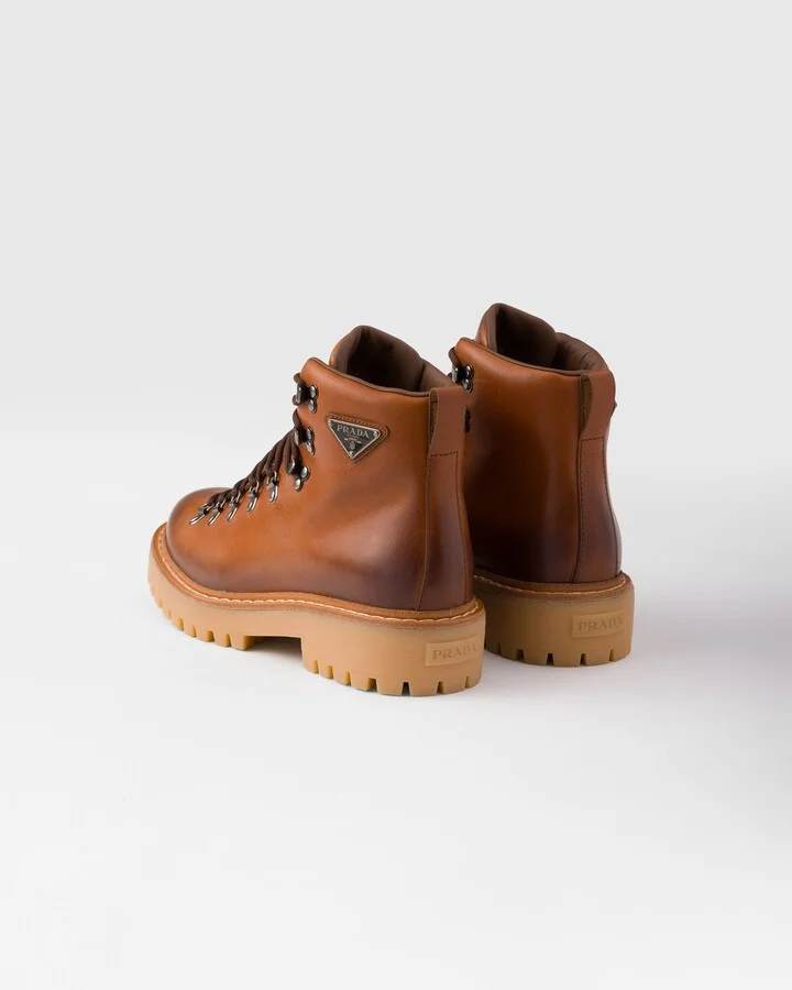 Laced leather booties - Image 5