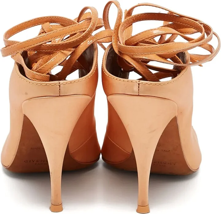 Laced Leather Heeled Pumps - Image 4