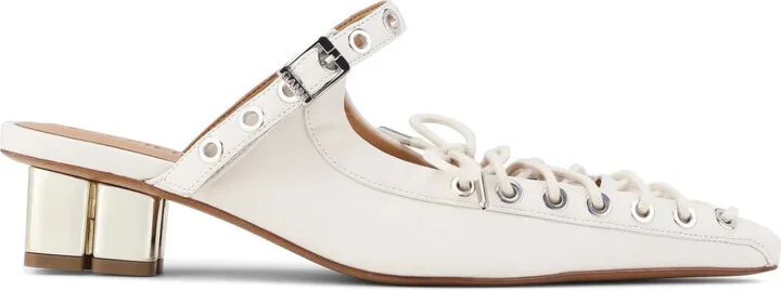 Laced Leather Mules