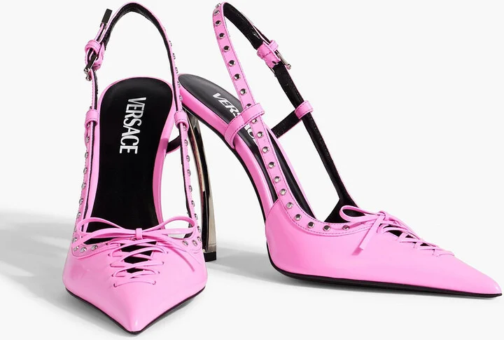 Laced Pin-Point leather slingback pumps - Image 2