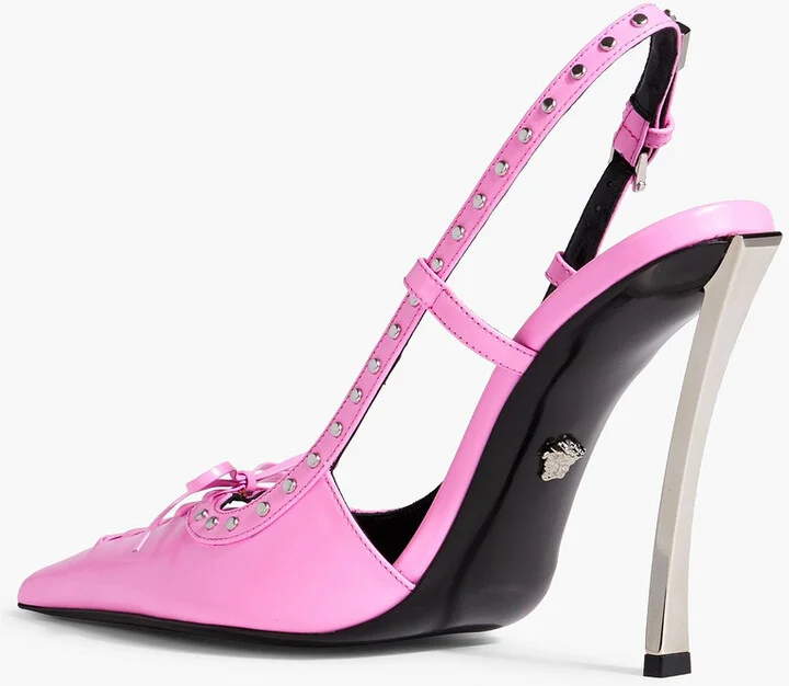 Laced Pin-Point leather slingback pumps - Image 3