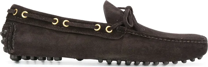 Laced Suede Loafers