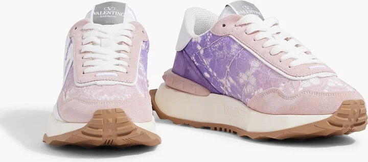 Lacerunner mesh, lace and suede sneakers - Image 2