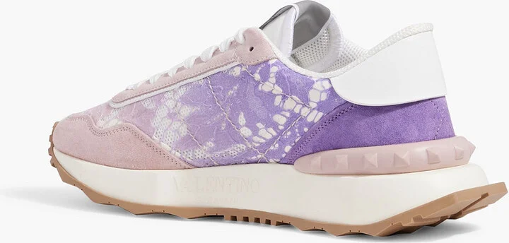 Lacerunner mesh, lace and suede sneakers - Image 3