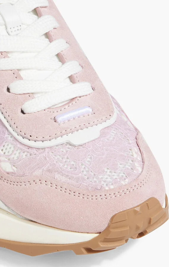 Lacerunner mesh, lace and suede sneakers - Image 4