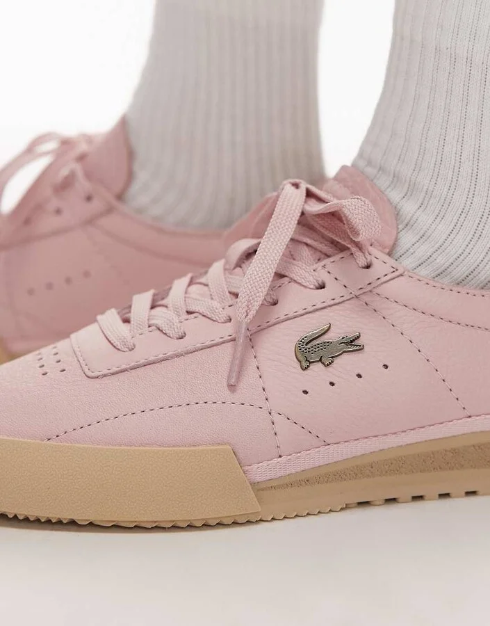 Lacoste aura sneakers in pink - Image 3