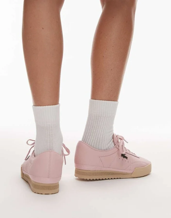 Lacoste aura sneakers in pink - Image 4