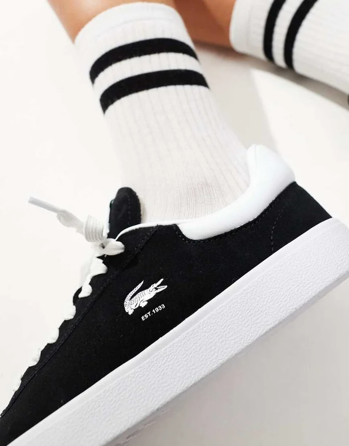 Lacoste Baseshot 223 sneakers in black suede - Image 4