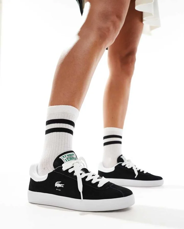 Lacoste Baseshot 223 sneakers in black suede