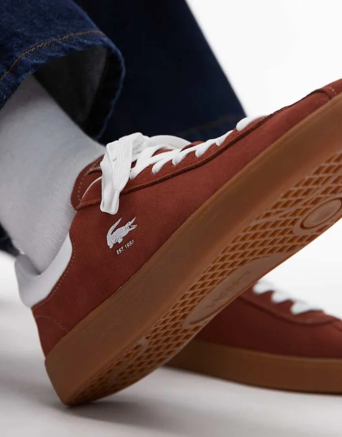 Lacoste Baseshot 224 sneakers in off-brown suede - Image 4