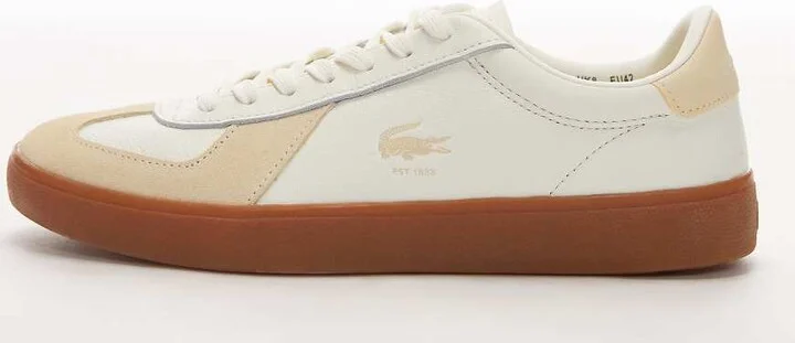 Lacoste baseshot pro sneakers in tonal beige - Image 2