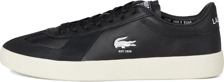 Lacoste Baseshot Pro Sneakers Men's Shoes Black/Off White : 11 D - Medium, Leather - Image 6