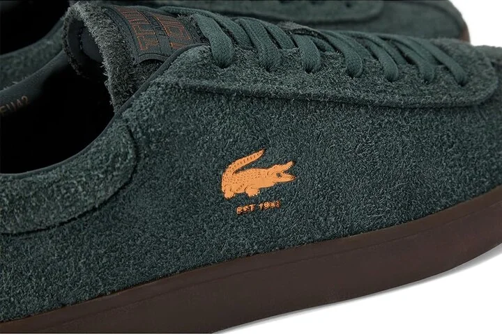 Lacoste Baseshot Sneakers Men's Lace-up Boots Dark Green/Dark Gum : 7.5 M, Leather/Rubber - Image 7