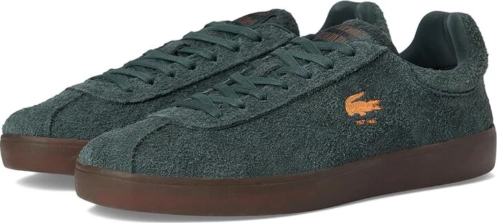 Lacoste Baseshot Sneakers Men's Lace-up Boots Dark Green/Dark Gum : 7.5 M, Leather/Rubber