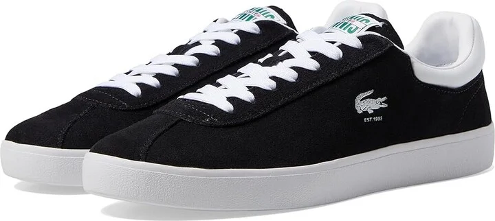 Lacoste Baseshot Sneakers Men's Shoes Black/White : 11.5 M, Suede