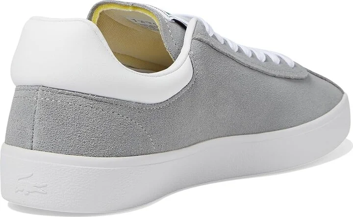Lacoste Baseshot Sneakers Men's Shoes Grey/White : 7 M, Suede - Image 4