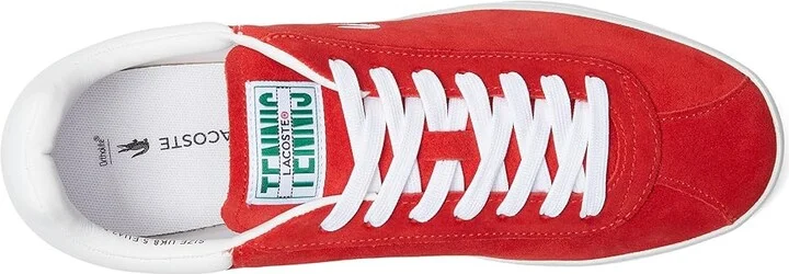 Lacoste Baseshot Sneakers Men's Shoes Red/White : 7 M, Suede - Image 2