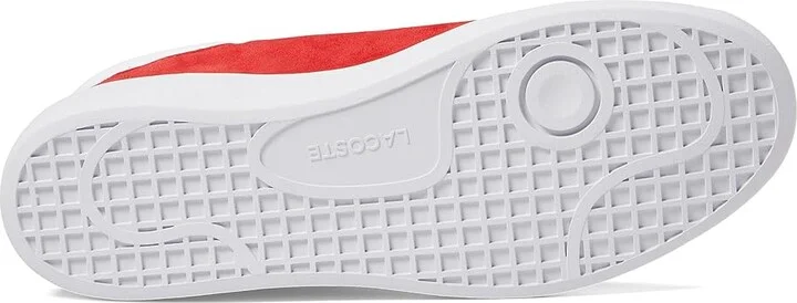 Lacoste Baseshot Sneakers Men's Shoes Red/White : 7 M, Suede - Image 3