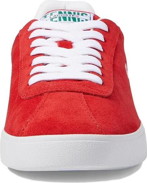 Lacoste Baseshot Sneakers Men's Shoes Red/White : 7 M, Suede - Image 5