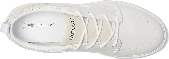 Lacoste Bayliss Leather Sneakers Men's Shoes White : 9.5 D - Medium - Image 2