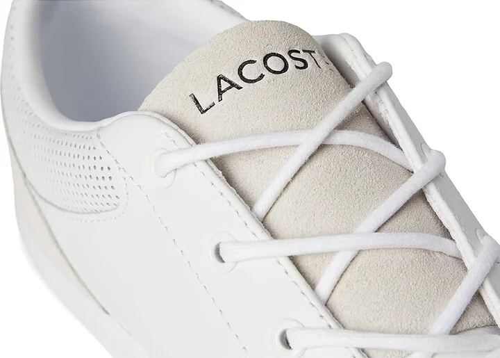 Lacoste Bayliss Leather Sneakers Men's Shoes White : 9.5 D - Medium - Image 7
