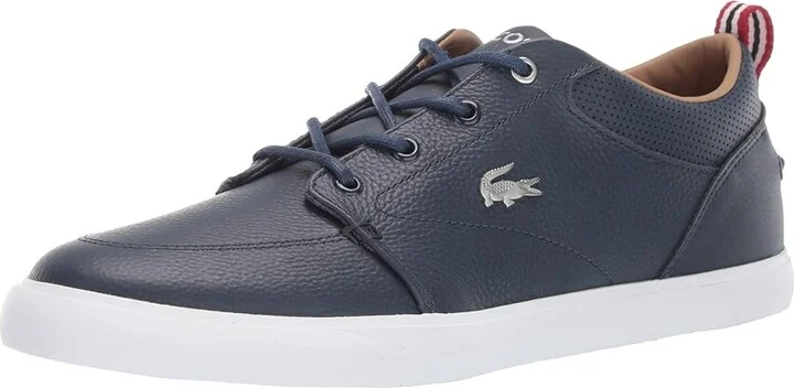 Lacoste Bayliss Sneakers Men's Shoes Navy/White : 7 M, Leather - Image 2