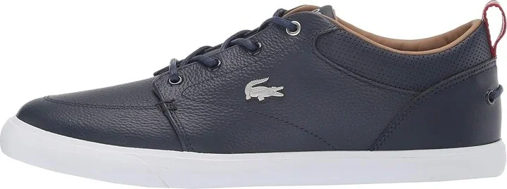 Lacoste Bayliss Sneakers Men's Shoes Navy/White : 7 M, Leather - Image 7