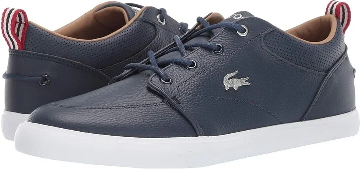 Lacoste Bayliss Sneakers Men's Shoes Navy/White : 7 M, Leather